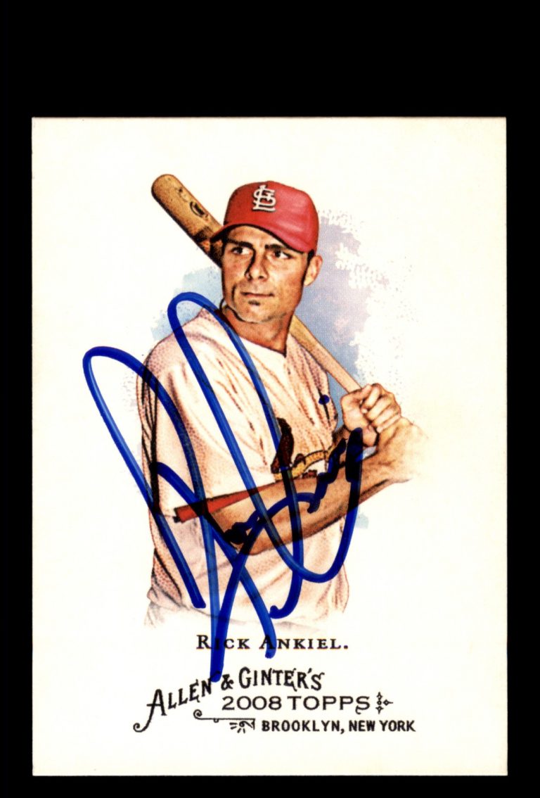 Signed Baseball Card Auto 2008 Allen & Ginter #173 Rick Ankiel A&G Cardinals