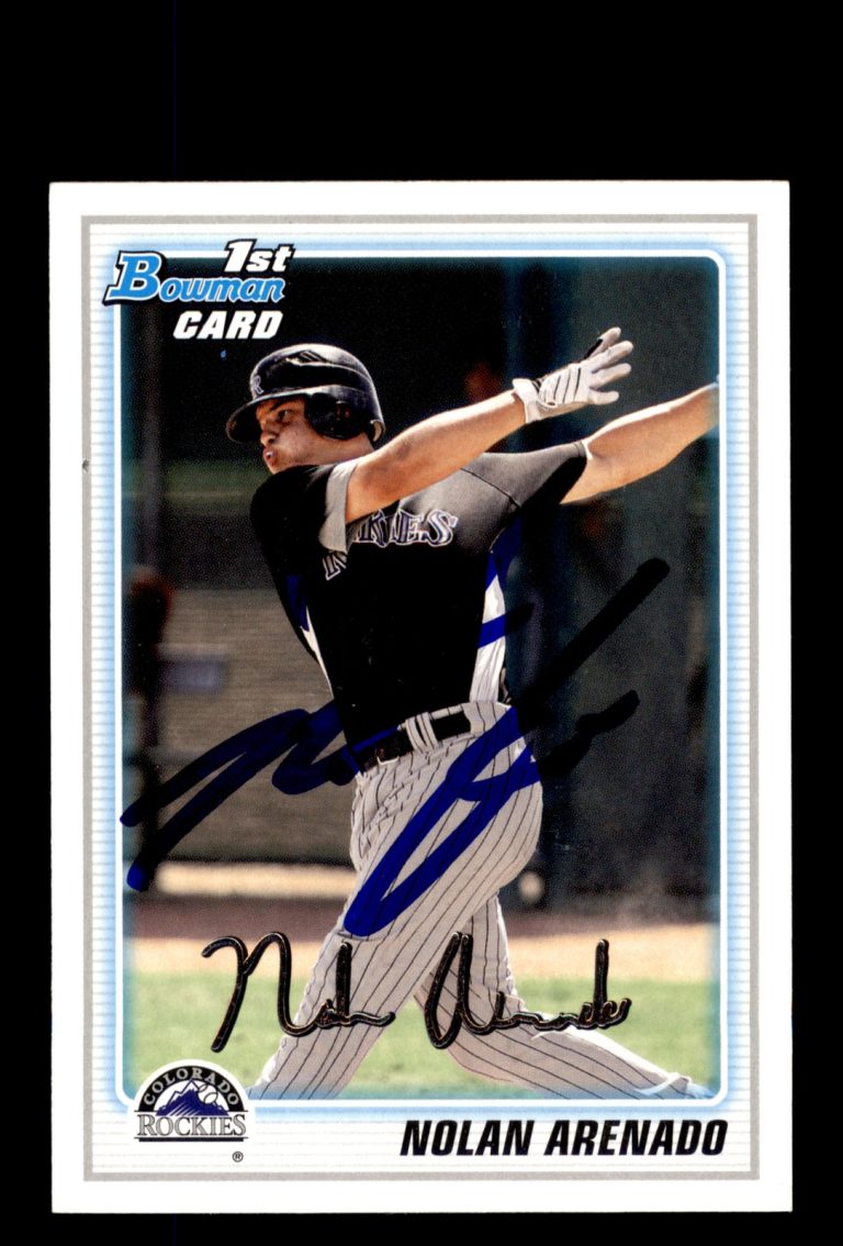Signed Baseball Card Auto 2010 Bowman #BP91 Nolan Arenado Colorado Rockies