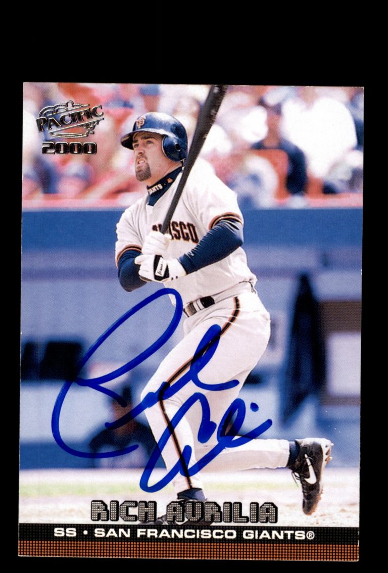 Signed Baseball Card Auto 2000 Pacific #375 Rich Aurilia San Francisco Giants