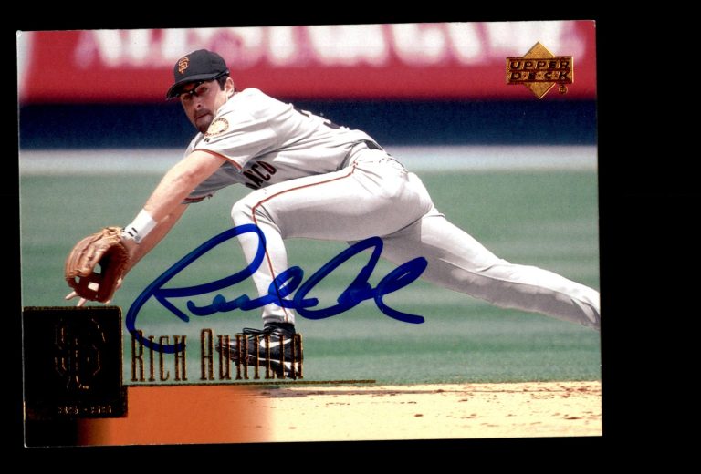 Signed Baseball Card Auto 2001 Upper Deck #410 Rich Aurilia San Francisco Giants