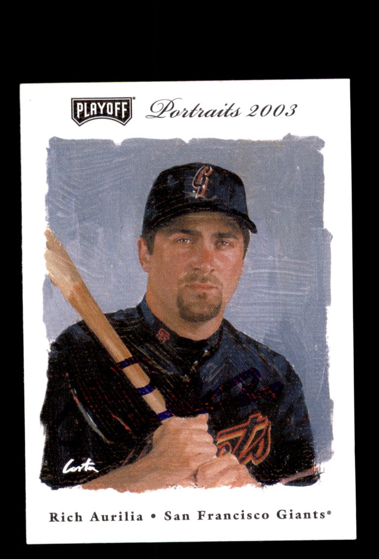 Signed Baseball Card Auto 2003 Playoff Portraits #124 Rich Aurilia Giants
