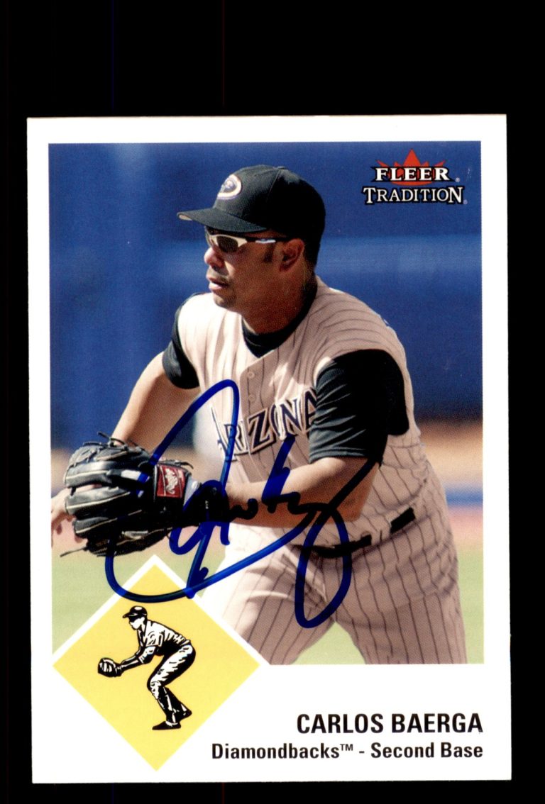 Signed Baseball Card Auto 2003 Fleer Tradition #U16 Carlos Baerga Diamondbacks