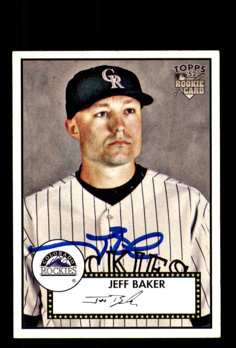 Signed Baseball Card Auto 2007 Topps '52 Rookie #16 Jeff Baker Rockies