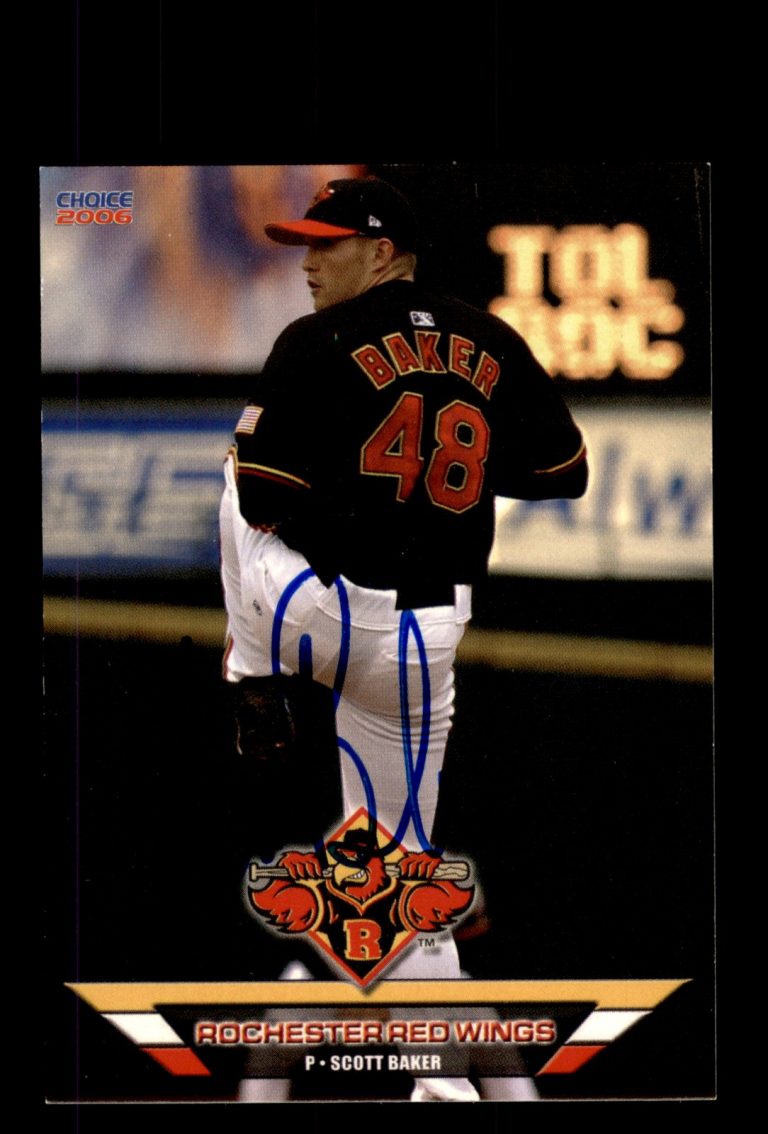 Signed Baseball Card Auto 2006 Choice Rochester Red Wings #01 Scott Baker