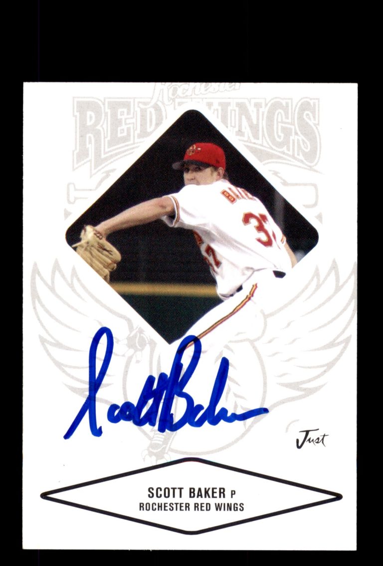 Signed Baseball Card Auto 2004 Justifiable #3 Scott Baker Rochester Red Wings