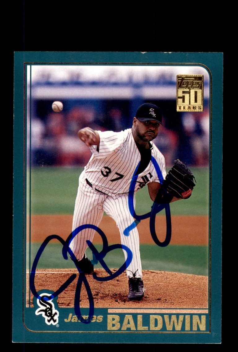 Signed Baseball Card Auto 2001 Topps #230 James Baldwin Chicago White Sox