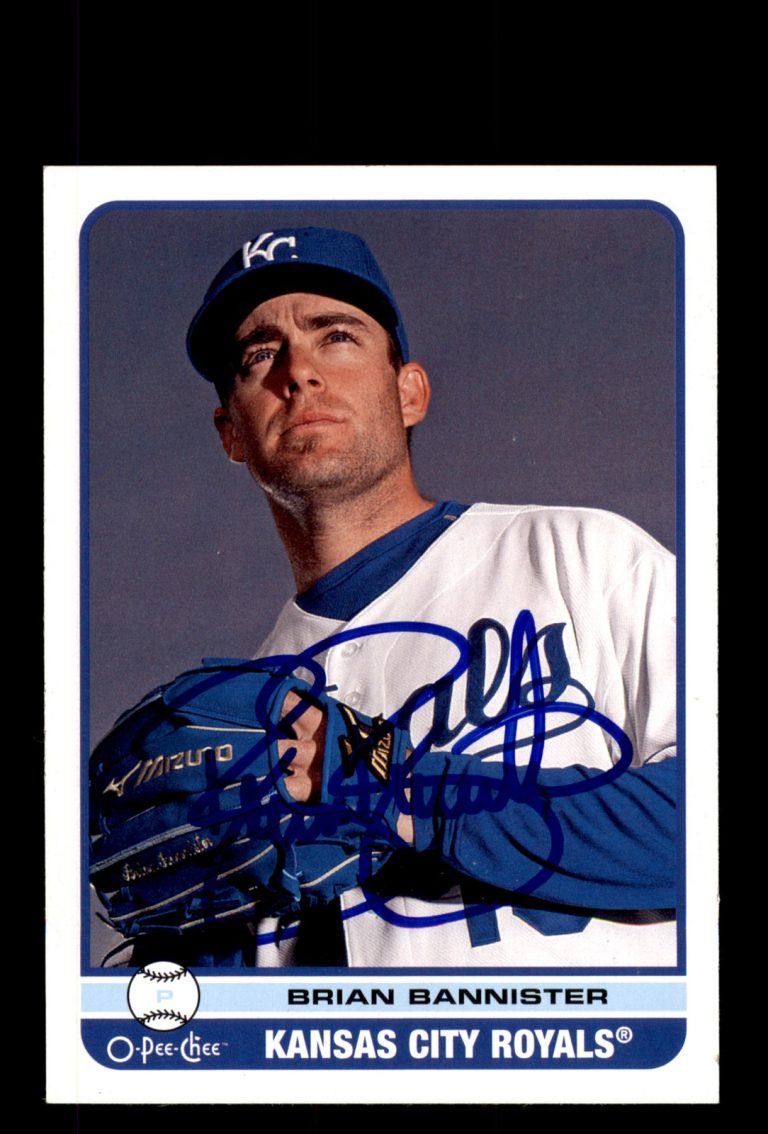 Signed Baseball Card Auto 2009 O-Pee-Chee #301 Brian Bannister KC Royals