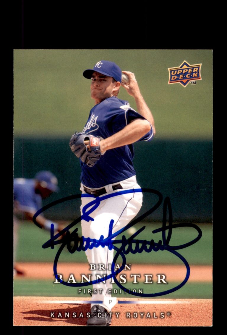 Signed Baseball Card Auto 2008 Upper Deck First Edition #209 Brian Bannister