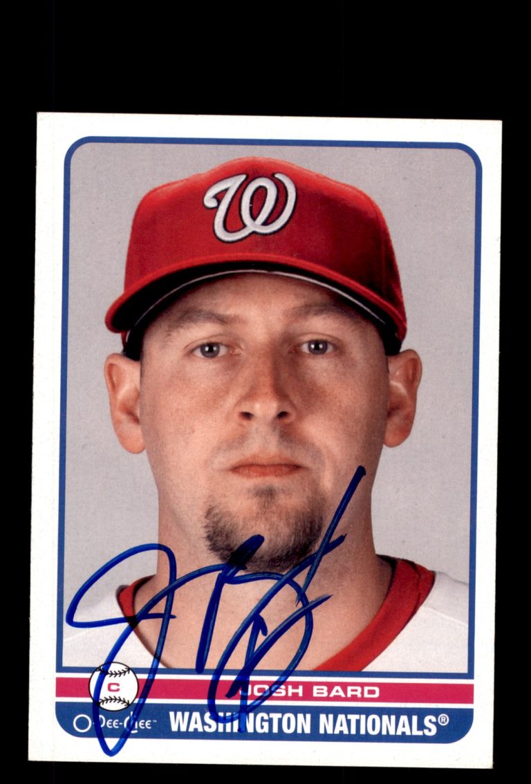 Signed Baseball Card Auto 2009 O-Pee-Chee #253 Josh Bard Washington Nationals