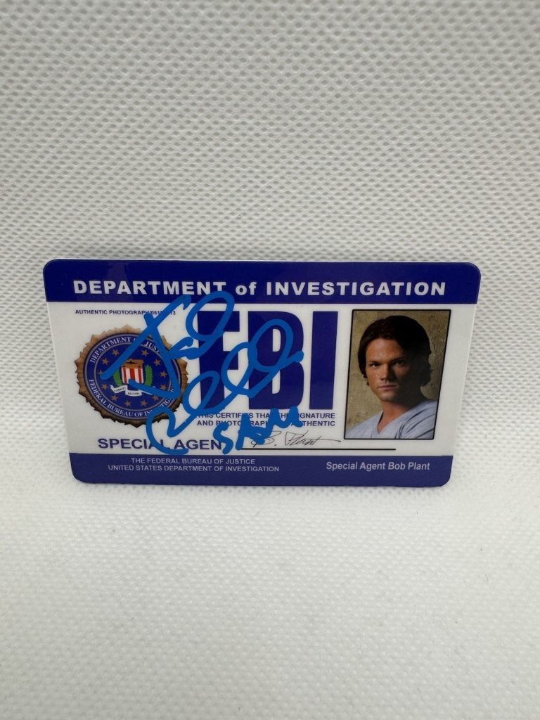 SUPERNATURAL Jared Padalecki Signed FBI ID Autographed official Pix Coa