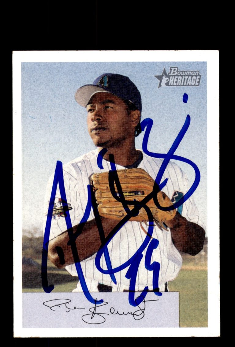 Signed Baseball Card Auto 2002 Bowman Heritage #397 Danny Bautista Diamondbacks