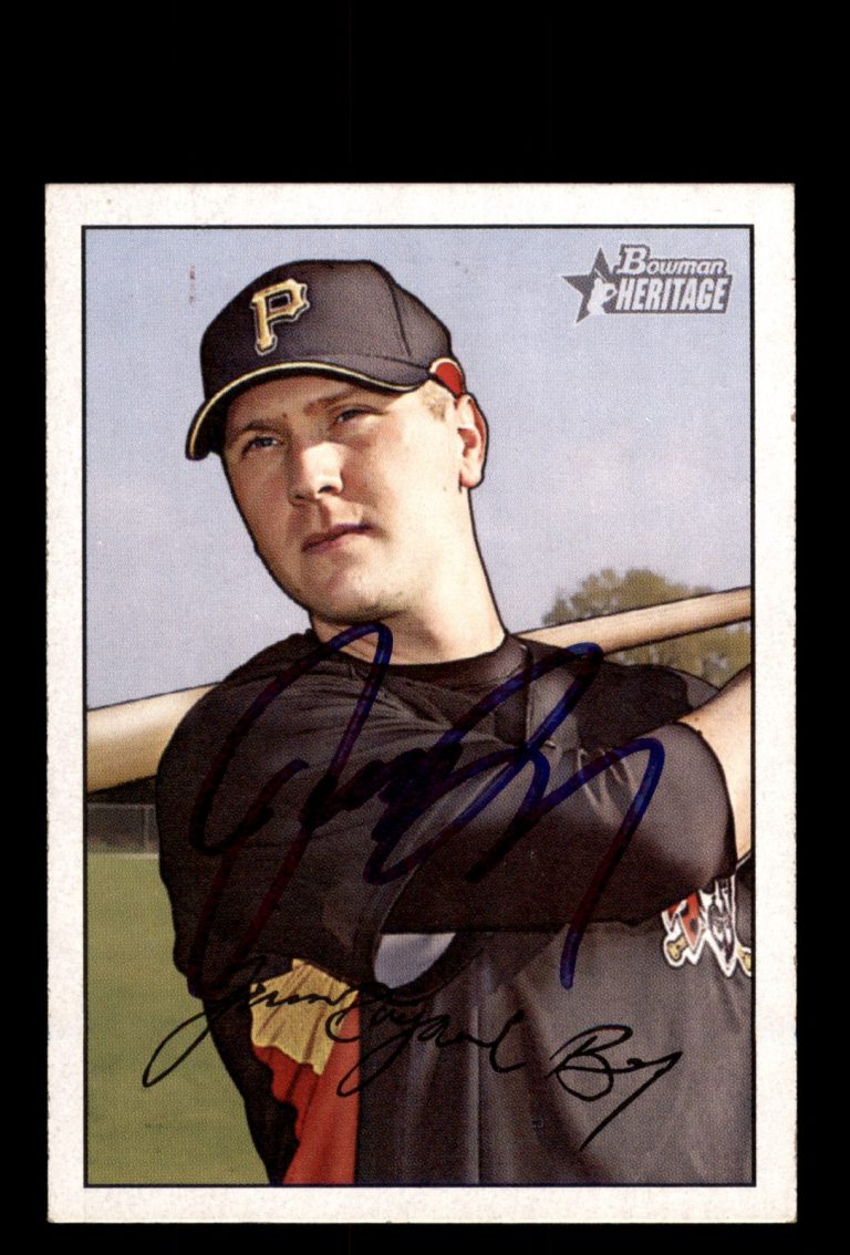 Signed Baseball Card Auto 2007 Bowman Heritage #170 Jason Bay Pittsburgh Pirates