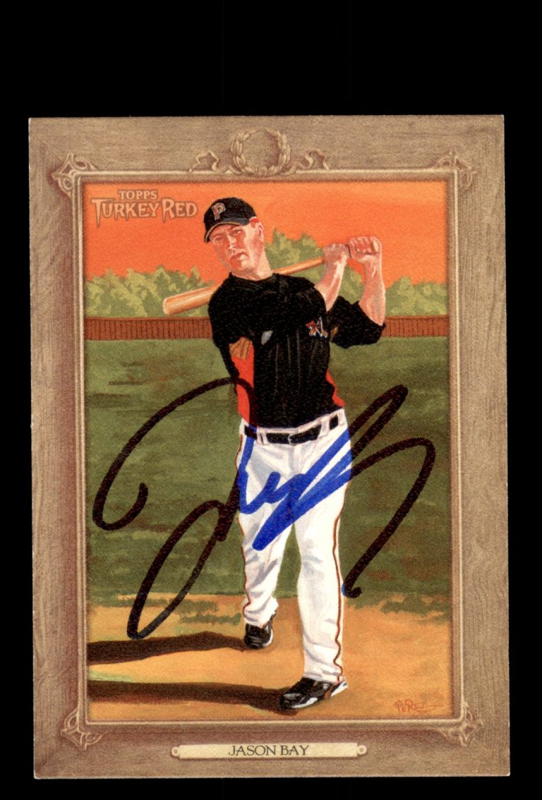 Signed Baseball Card Auto 2007 Topps Turkey Red #133 Jason Bay Pirates