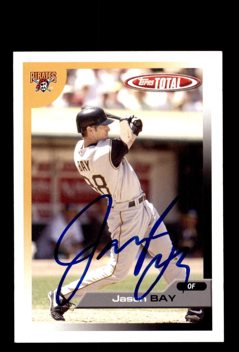 Signed Baseball Card Auto 2005 Topps Total #330 Jason Bay Pittsburgh Pirates