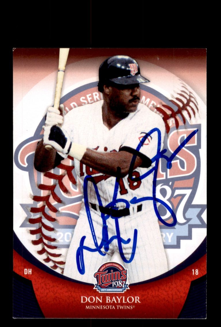 Signed Baseball Card Auto 2007 Upper Deck 1987 WS SGA #6 Don Baylor Twins