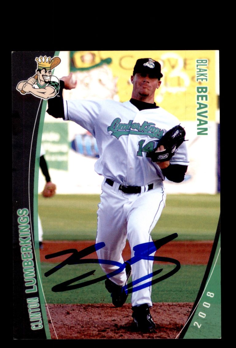 Signed Baseball Card Auto 2008 Grandstand Clinton LumberKings #NNO Blake Beavan