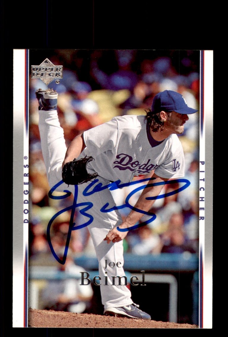 Signed Baseball Card Auto 2007 Upper Deck #767 Joe Beimel Los Angeles Dodgers