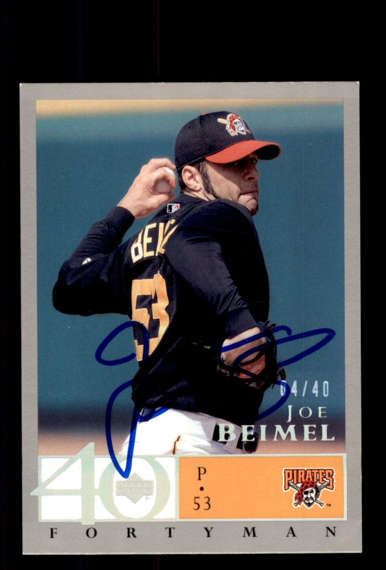 Signed Baseball Card Auto 2003 Upper Deck 40-Man #703 Joe Beimel Pirates Silver