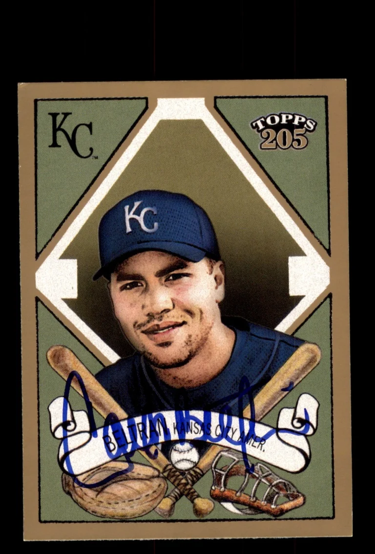 Signed Baseball Card Auto 2003 Topps 205 #61 Carlos Beltran Kansas City Royals
