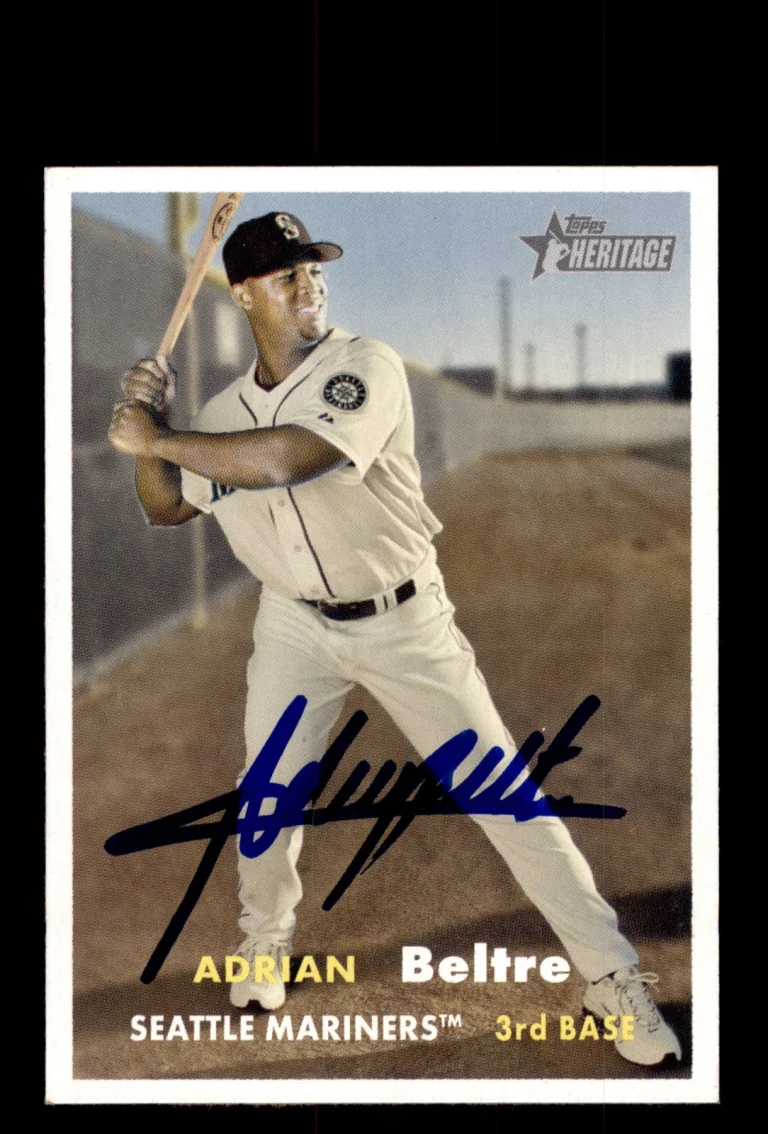 Signed Baseball Card Auto 2006 Topps Heritage #47 Adrian Beltre Seattle Mariners