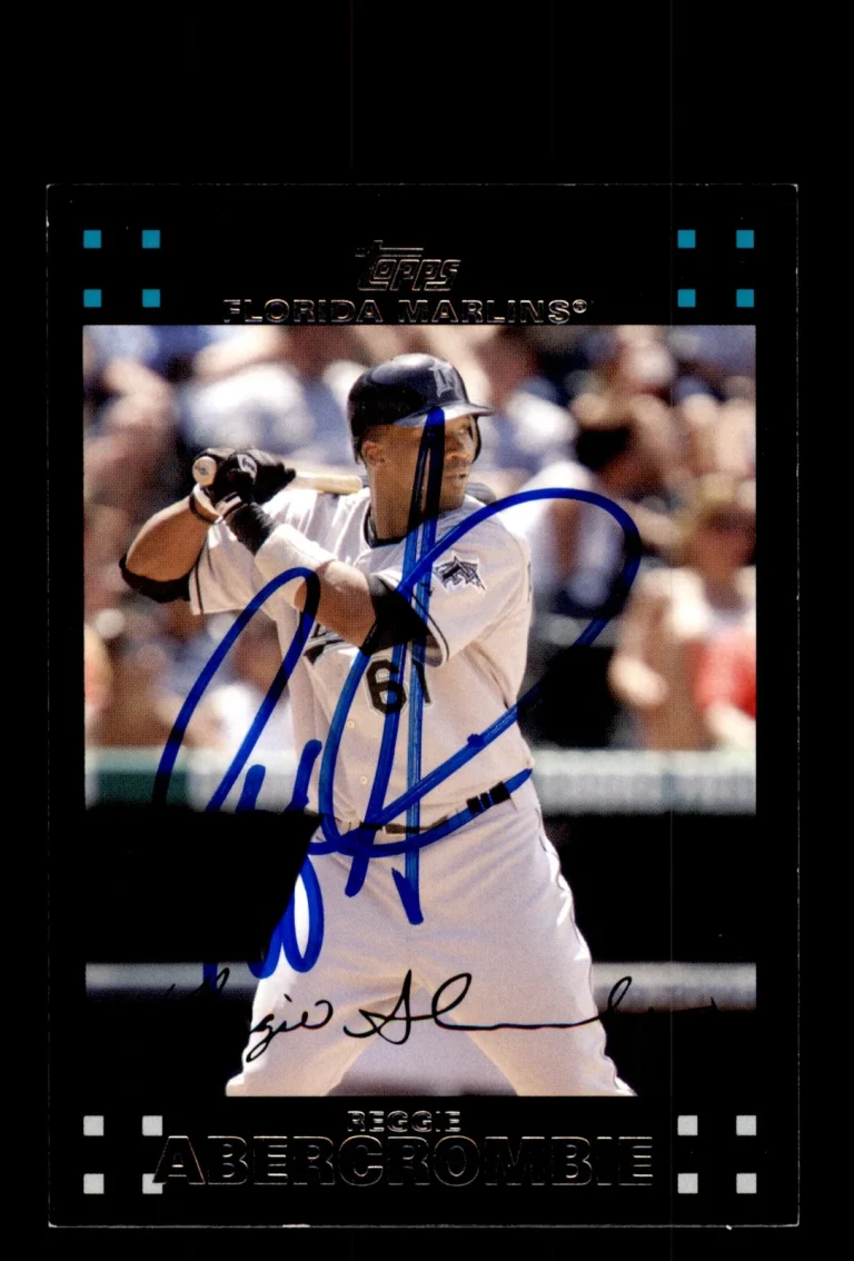 Signed Baseball Card Auto 2007 Topps #UH110 Reggie Abercrombie Florida Marlins