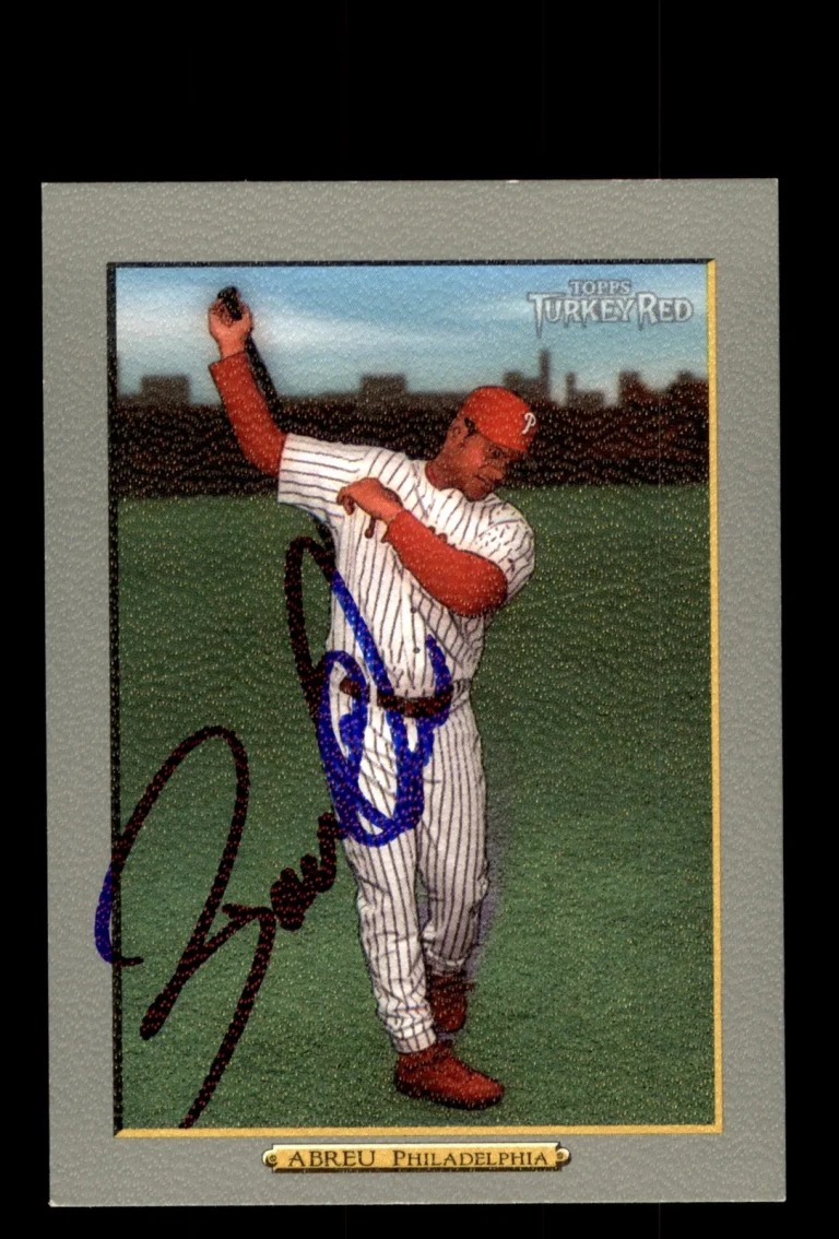Signed Baseball Card Auto 2006 Topps Turkey Red #399 Bobby Abreu Phillies
