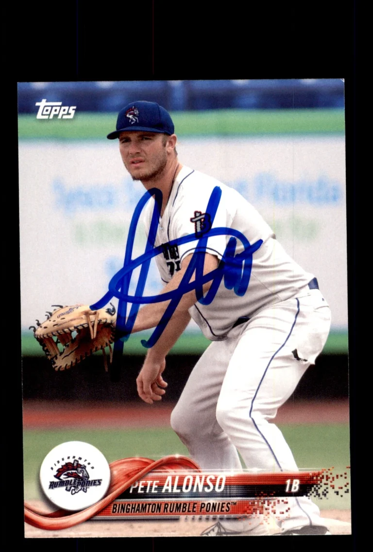 Signed Baseball Card Auto 2018 Topps Pro Debut #102 Pete Alonso Mets RC