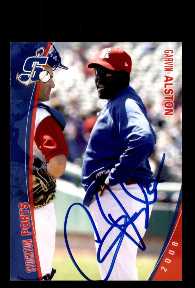 Signed Baseball Card Auto 2008 Grandstand Stockton Ports #2 Garvin Alston