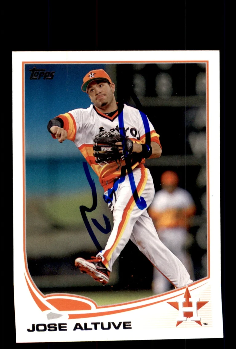 Signed Baseball Card Auto 2013 Topps #227 Jose Altuve Houston Astros
