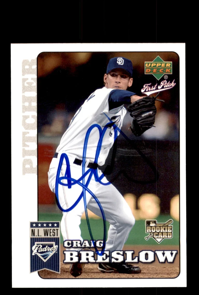Signed Baseball Card Auto 2006 Upper Deck First Pitch #159 Craig Breslow Padres
