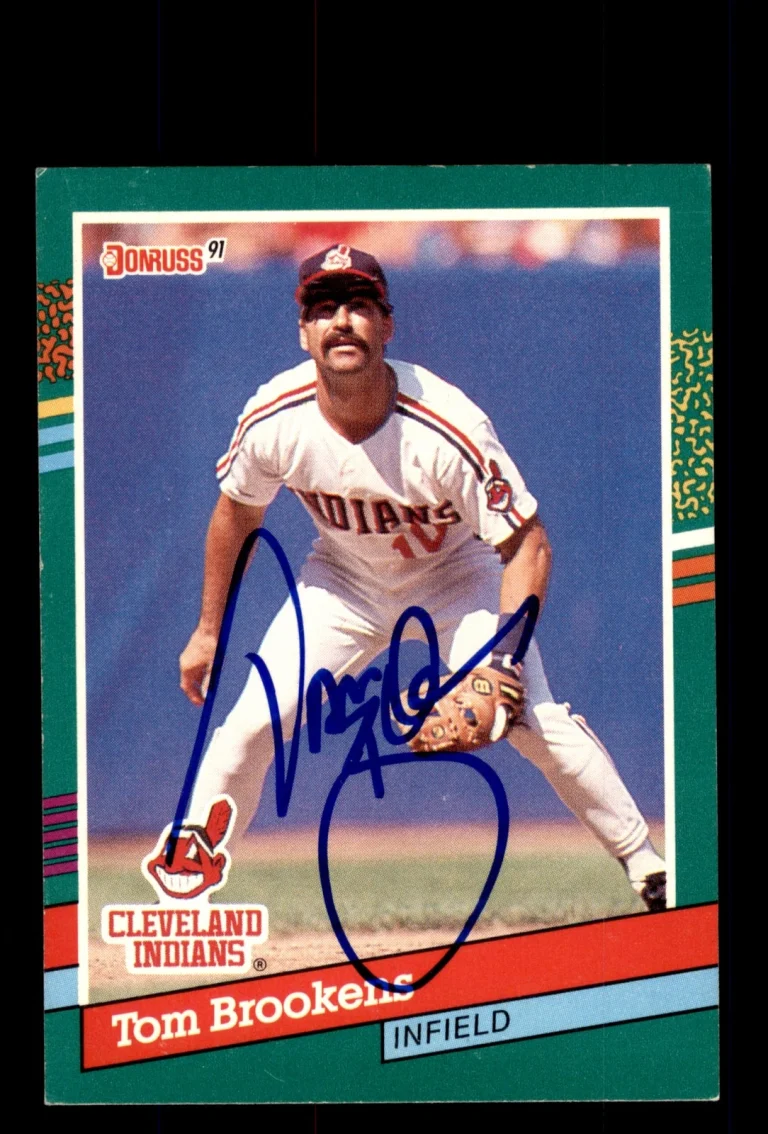Signed Baseball Card Auto 1991 Donruss #658 Tom Brookens Cleveland Indians