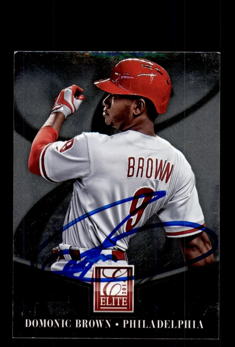 Signed Baseball Card Auto 2014 Elite #36 Domonic Brown Philadelphia Phillies
