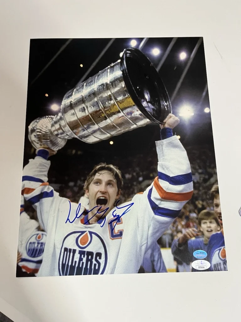 WAYNE GRETZKY Edmonton Oilers signed autographed Vintage 11x14 PHOTO JSA SGC COA