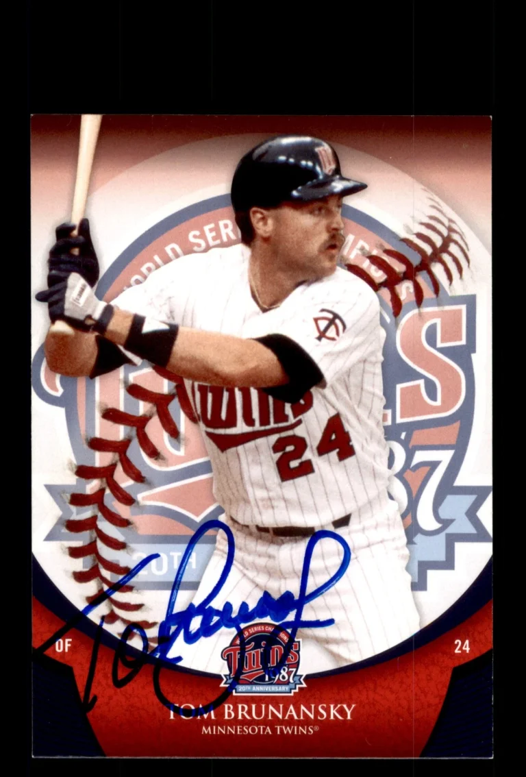 Signed Baseball Card Auto 2007 Upper Deck SGA #23 Tom Brunansky Minnesota Twins