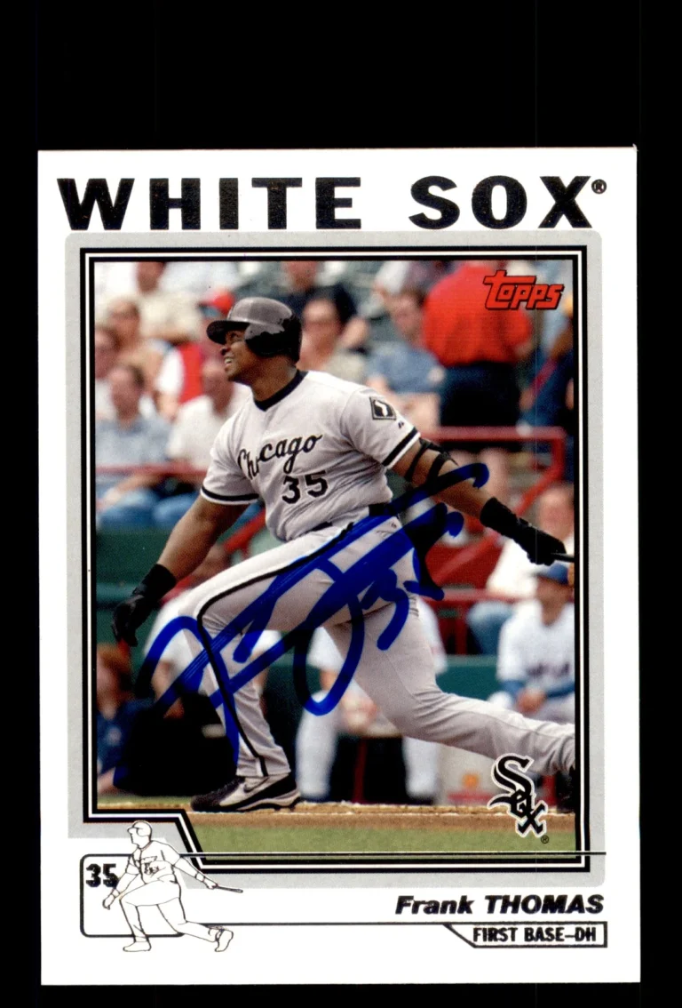 Signed Baseball Card Auto 2004 Topps #49 Frank Thomas Chicago White Sox