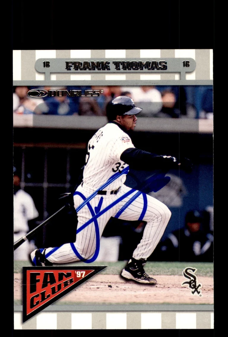 Signed Baseball Card Auto 1998 Donruss #157 Frank Thomas Chicago White Sox
