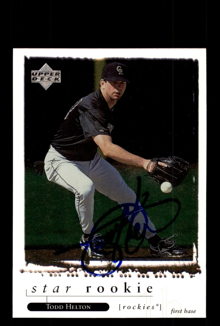 Signed Baseball Card Auto 1998 Upper Deck Special F/X #142 Todd Helton Rockies