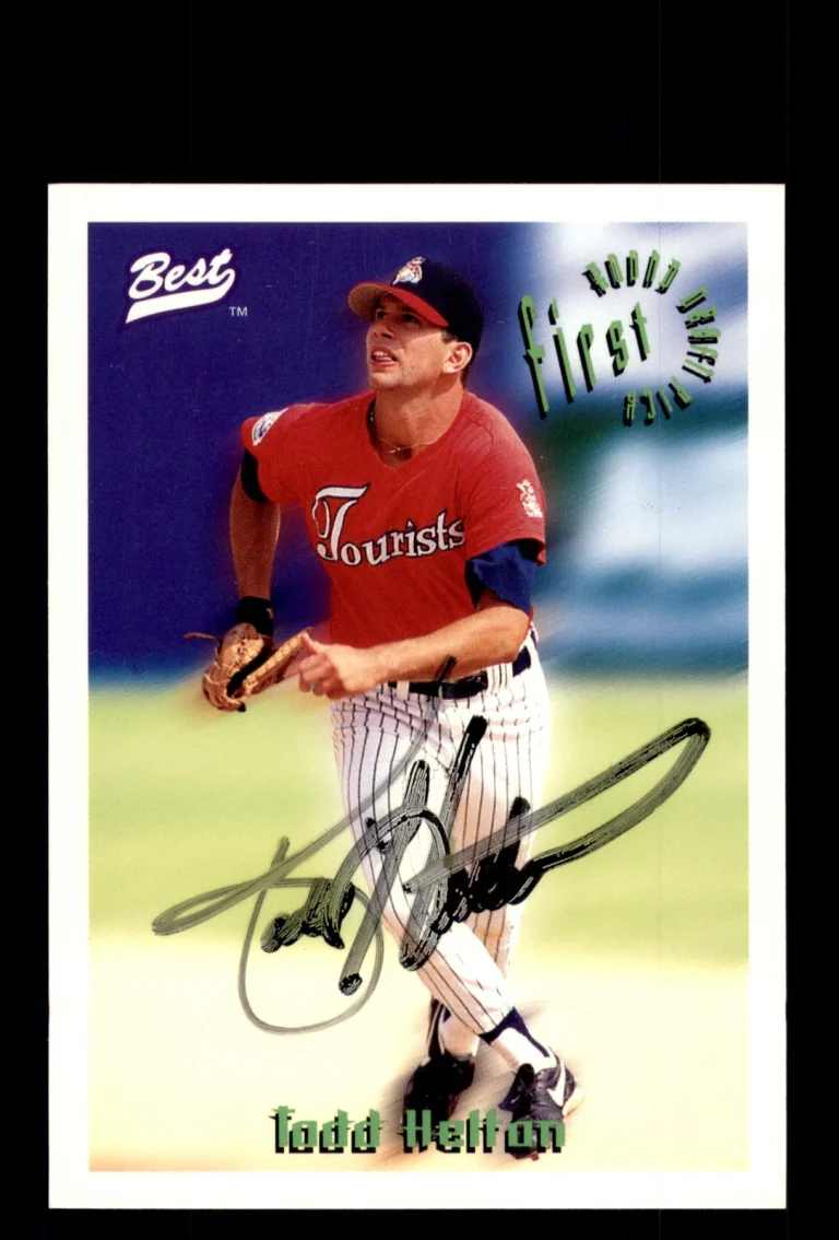 Signed Baseball Card Auto 1995 Best #126 Todd Helton Rockies HOF