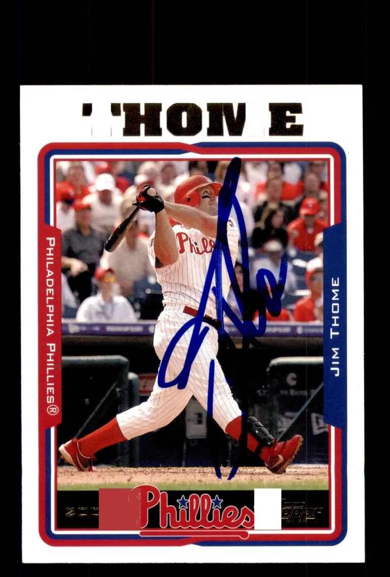 Signed Baseball Card Auto 2005 Topps #25 Jim Thome Philadelphia Phillies