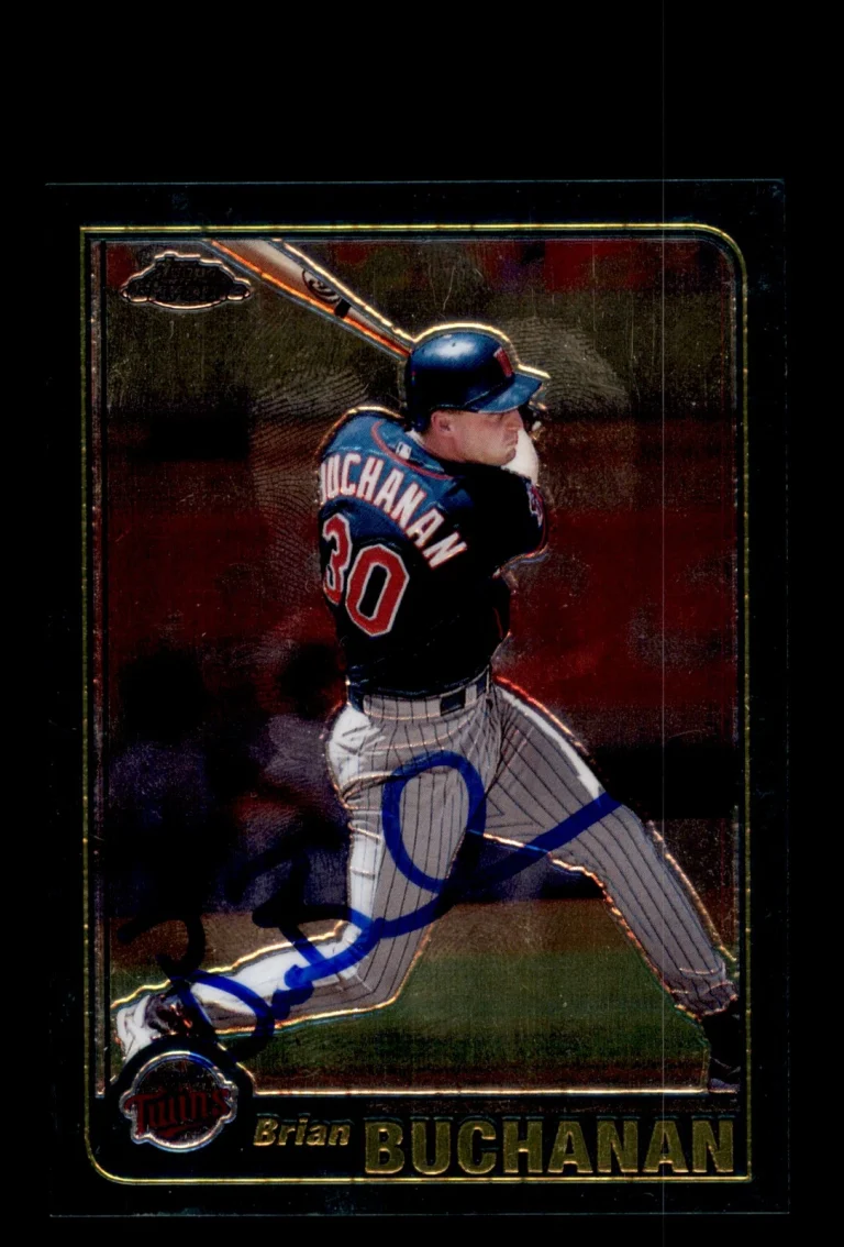 Signed Baseball Card Auto 2001 Topps Chrome #72 Brian Buchanan Minnesota Twins