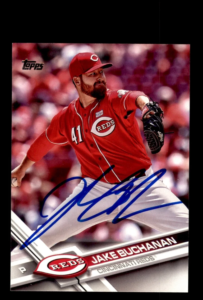 Signed Baseball Card Auto 2017 Topps #US75 Jake Buchanan Cincinnati Reds