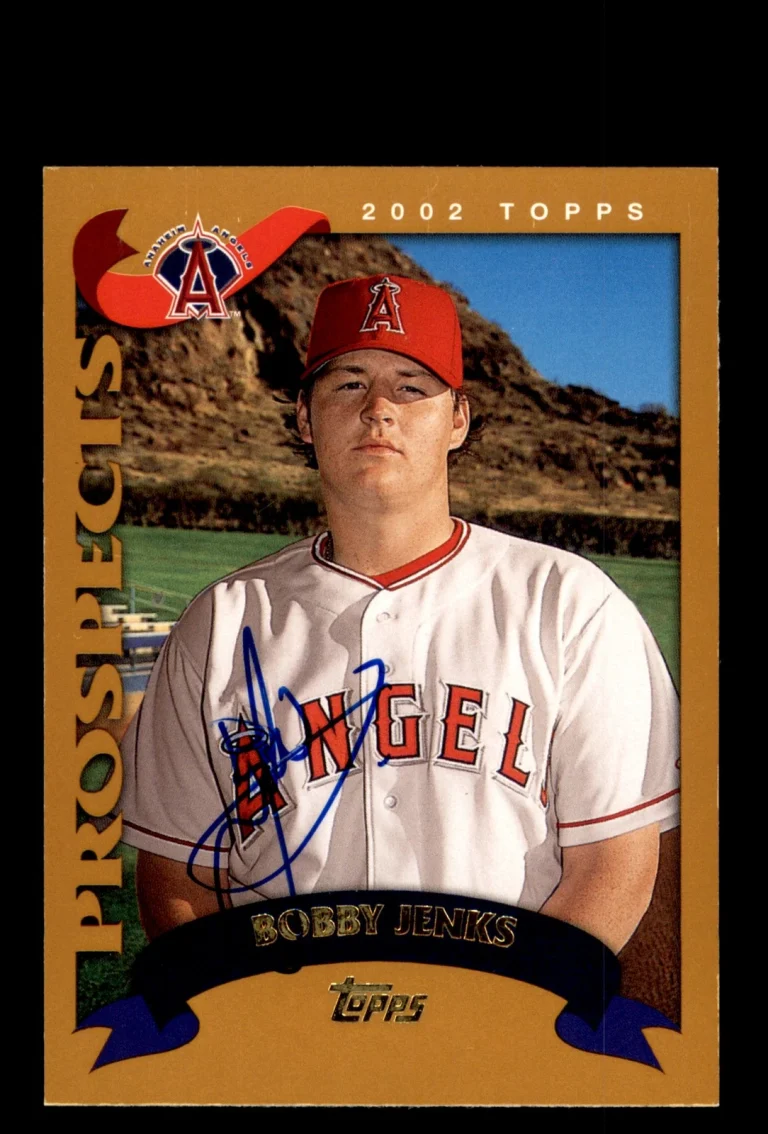 Signed Baseball Card Auto 2002 Topps #T172 Bobby Jenks Anaheim Angels
