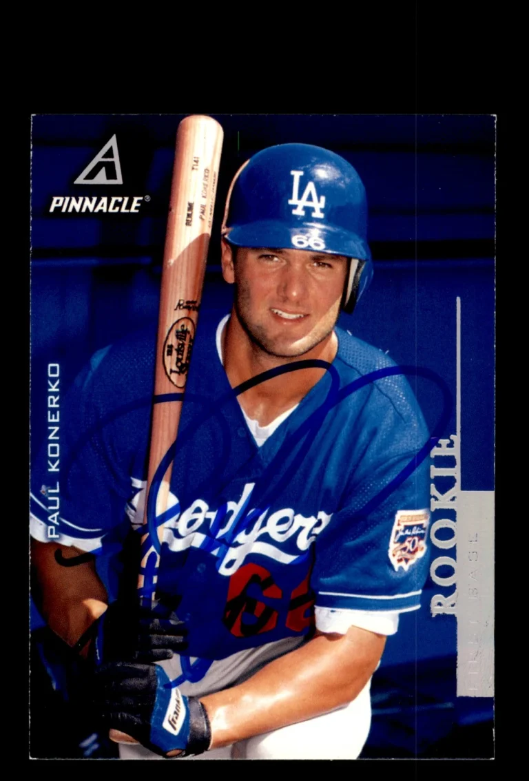 Signed Baseball Card Auto 1998 Pinnacle #159 Paul Konerko Los Angeles Dodgers