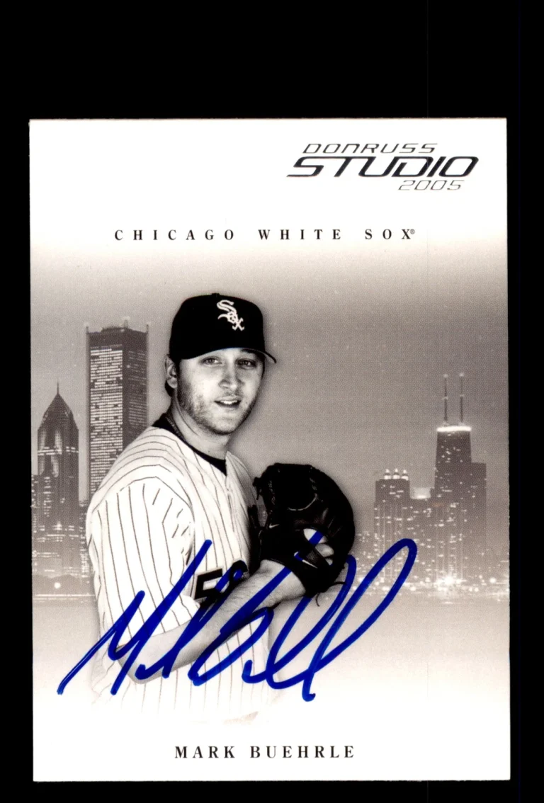 Signed Baseball Card Auto 2005 Donruss Studio #71 Mark Buehrle Chicago White Sox