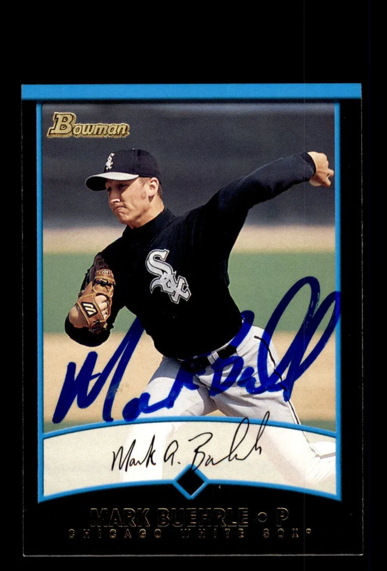 Signed Baseball Card Auto 2001 Bowman #260 Mark Buehrle Chicago White Sox