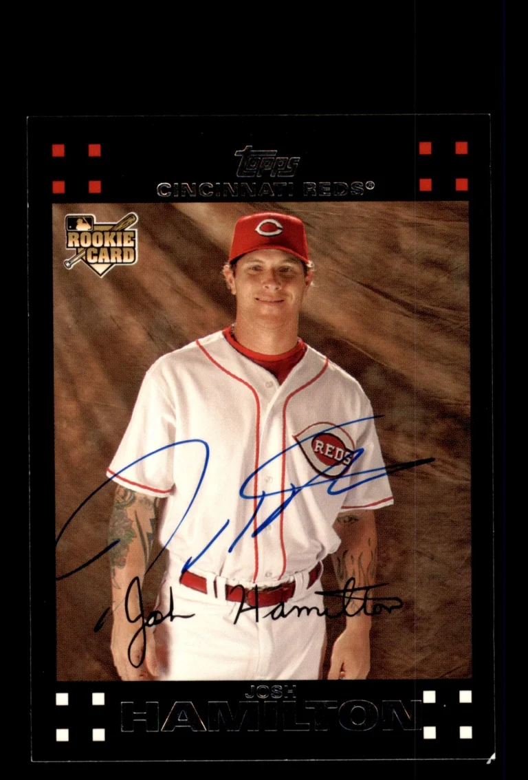 Signed Baseball Card Auto 2007 Topps #625 Josh Hamilton Cincinnati Reds