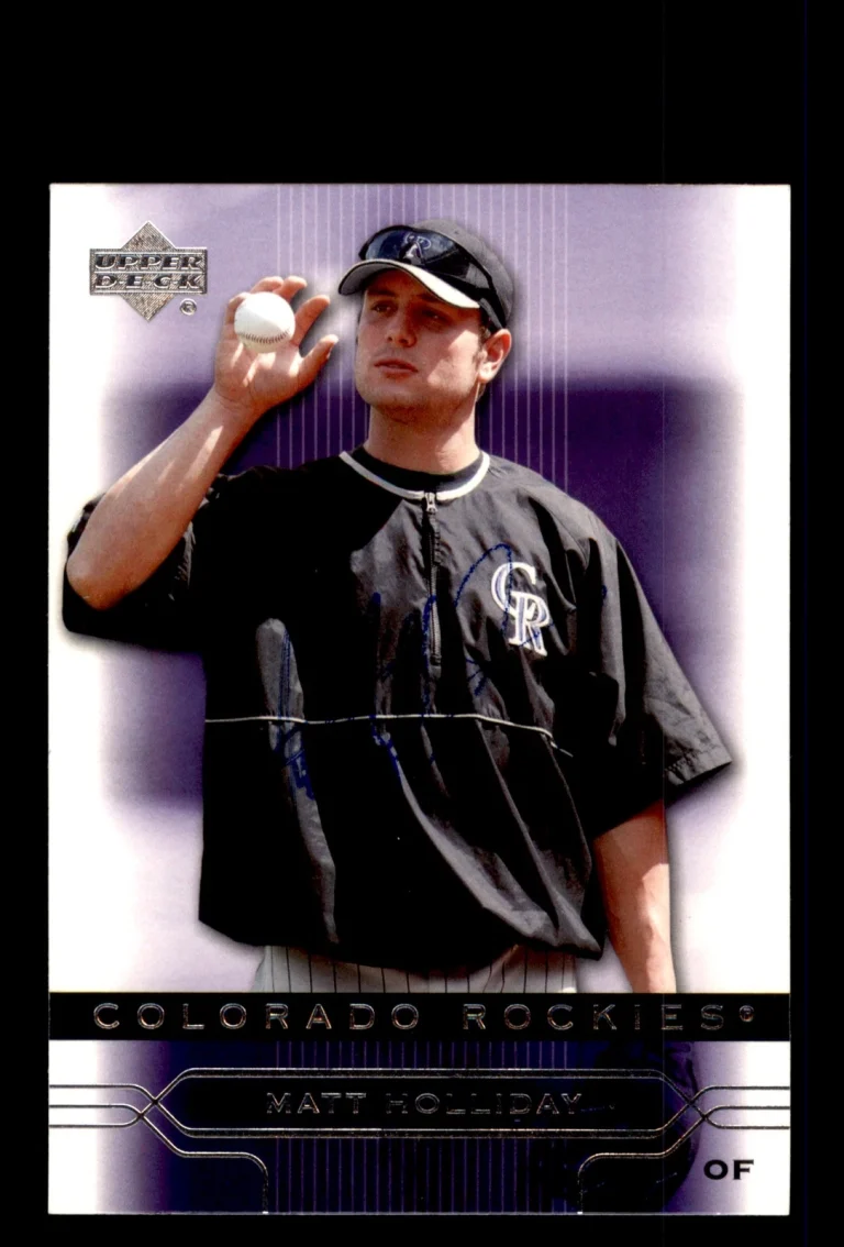 Signed Baseball Card Auto 2005 Upper Deck #67 Matt Holliday Colorado Rockies