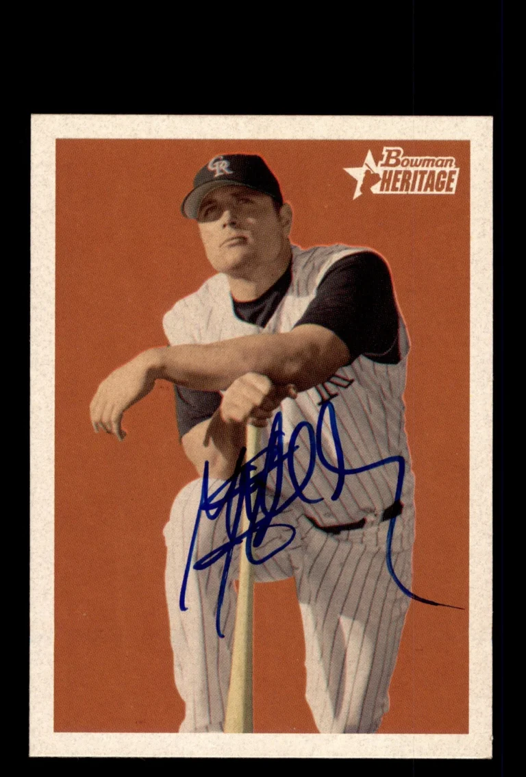 Signed Baseball Card Auto 2006 Bowman Heritage #259 Matt Holliday Rockies
