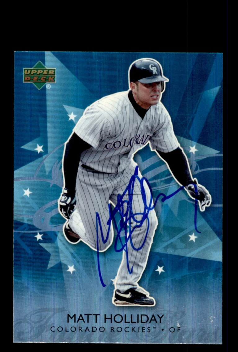 Signed Baseball Card Auto 2006 Upper Deck Future Stars #24 Matt Holliday Rockies