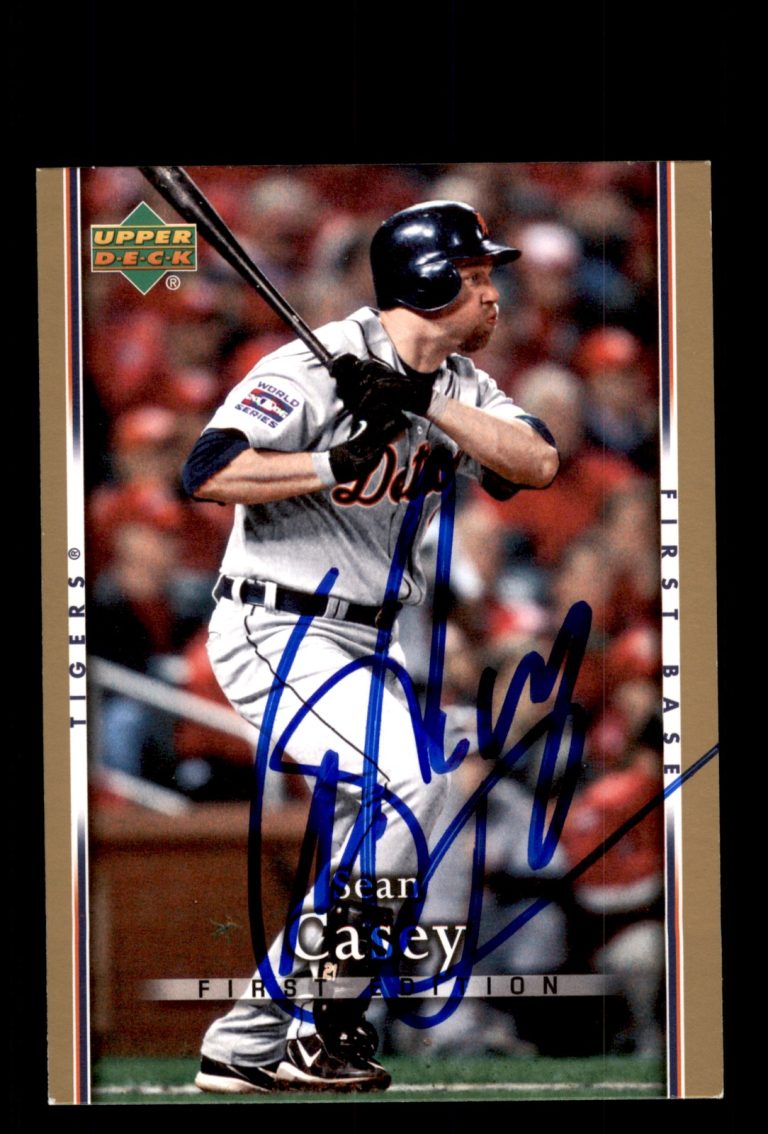 Signed Baseball Card Auto 2007 Upper Deck First Edition #84 Sean Casey